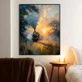 Toile - Sunset Train