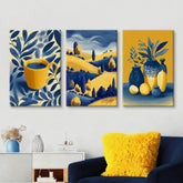 Toile - Mustard & Blue