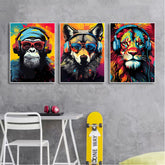 Toile - Funky Animals