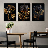 Toile - Black & Gold Roses