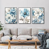 Toile - Blue Flowers