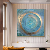 Canvas - Abstract Blue Spiral
