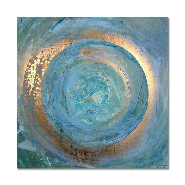 Toile - Abstract Blue Spiral