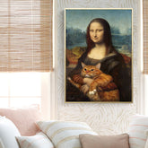 Toile - Mona Lisa with Cat