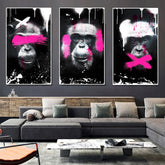 Toile - 3 Wise Monkeys