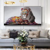 Toile - Wild Lion Graffiti