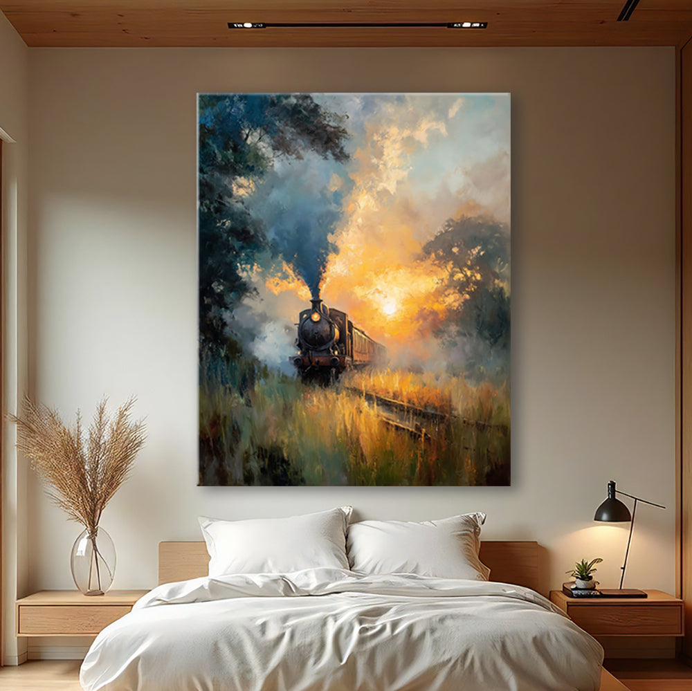 Toile - Sunset Train