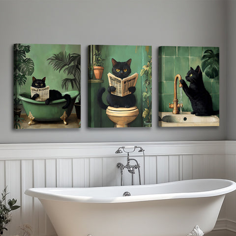 Toile - Bathroom Cat