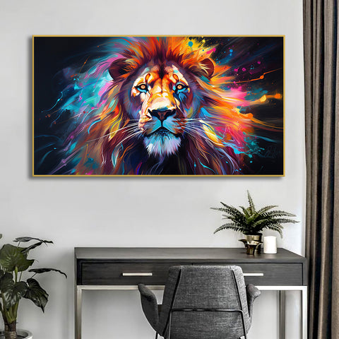 Toile - Lion Galaxy