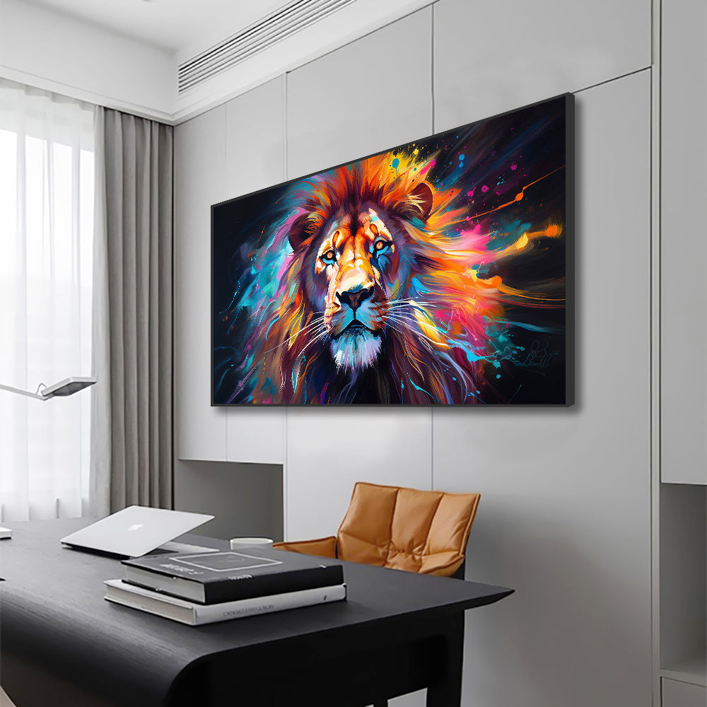 Toile - Lion Galaxy