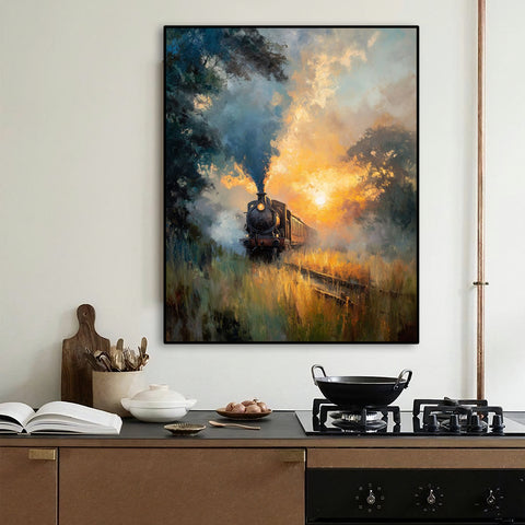 Toile - Sunset Train