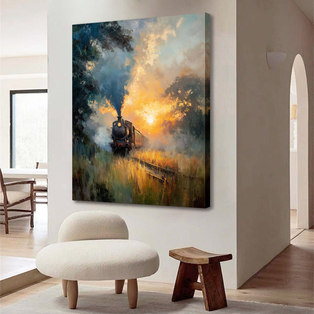 Toile - Sunset Train