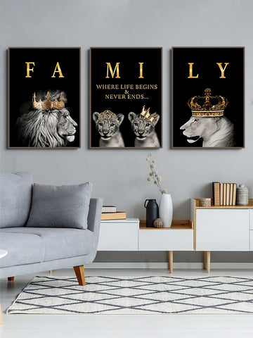 Toile - Lion Family