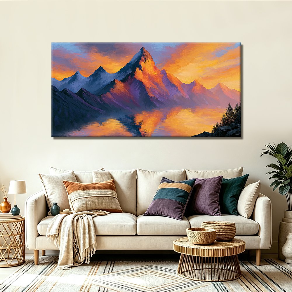 Toile - Golden Peaks