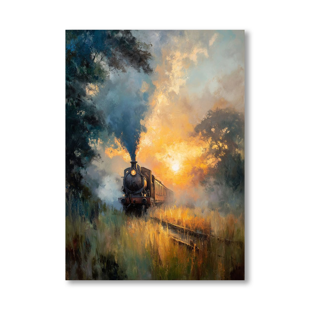 Toile - Sunset Train