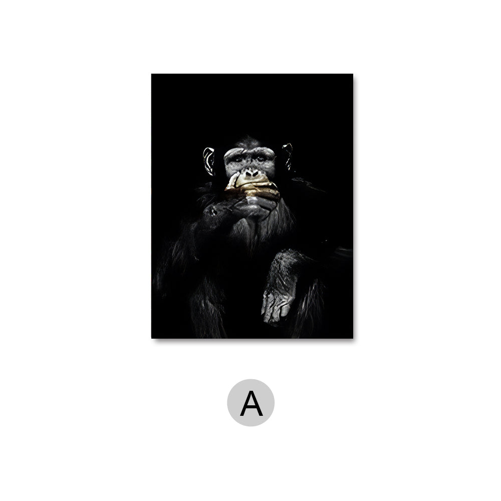 Toile - 3 Monkeys Shooting