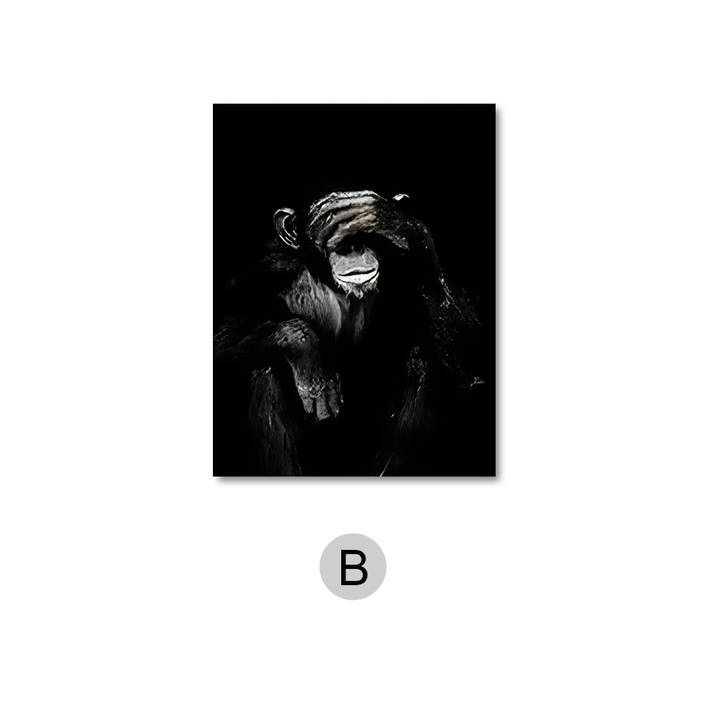 Toile - 3 Monkeys Shooting