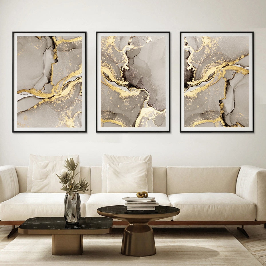 Toile - Beige & Gold Elegance