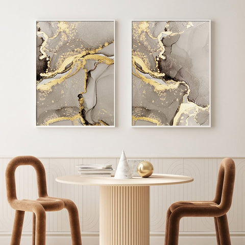 Toile - Beige & Gold Elegance