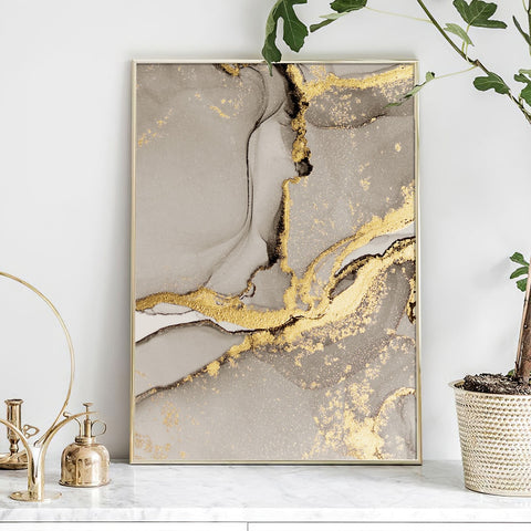 Toile - Beige & Gold Elegance