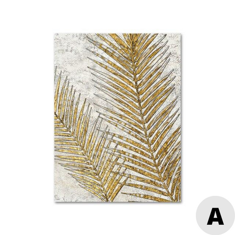 Toile - Gold Wheat Leaf