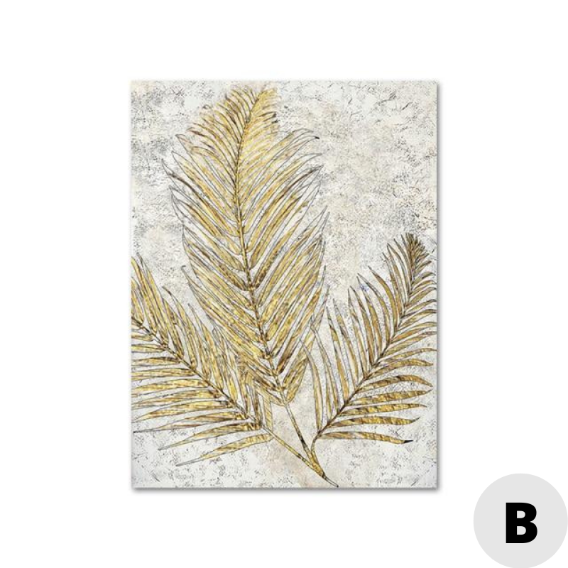 Toile - Gold Wheat Leaf