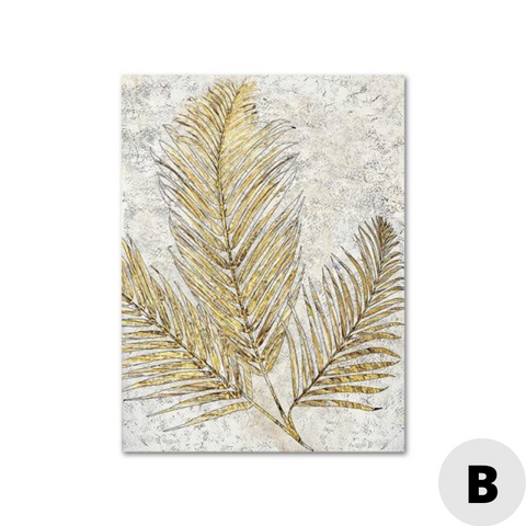 Toile - Gold Wheat Leaf