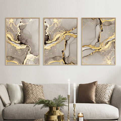 Toile - Beige & Gold Elegance