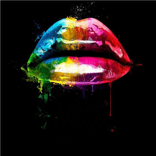 Toile - Rainbow Lips