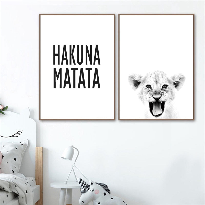 Tableau déco Panda Hakuna Matata