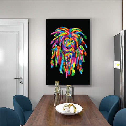 Toile - Rasta Lion