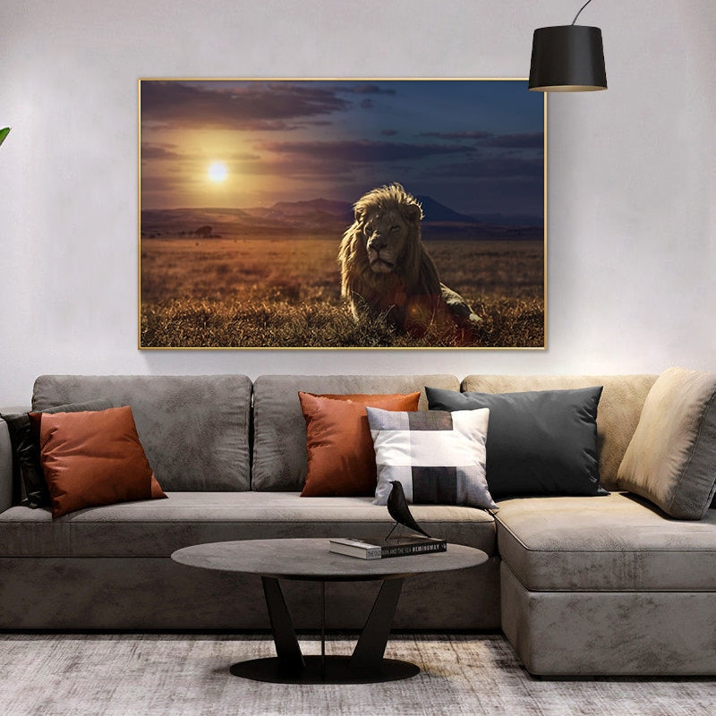 Toile - Lion Sunrise