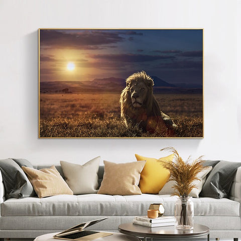 Toile - Lion Sunrise