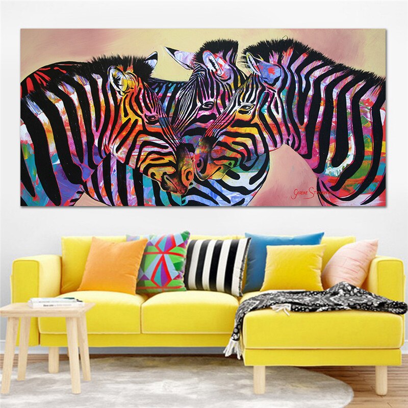 Toile - Colored Zebra