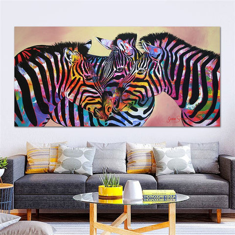 Toile - Colored Zebra