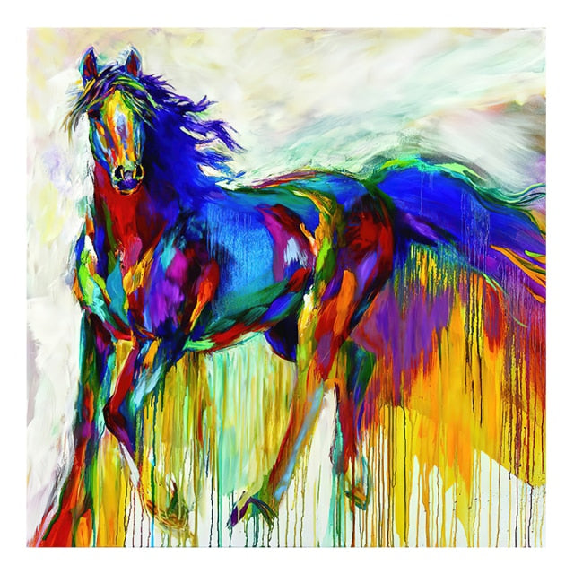 Toile - Rainbow Horse
