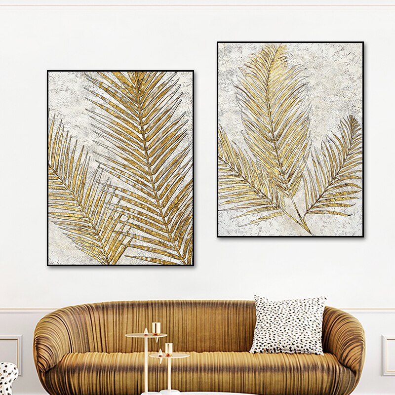 Toile - Gold Wheat Leaf