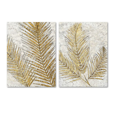 Toile - Gold Wheat Leaf