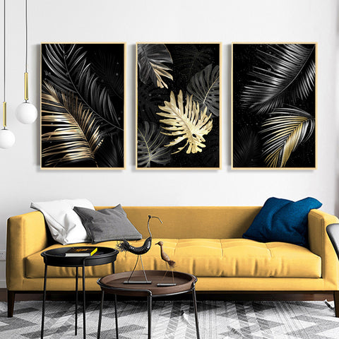 Toile - Nordic Abstract Black Golden